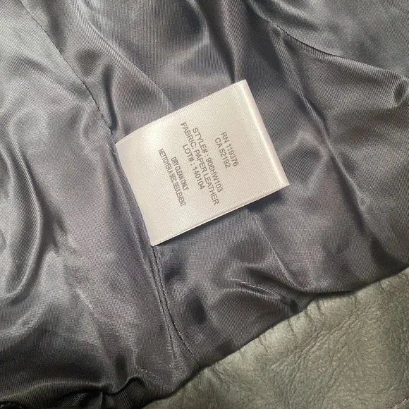 Helmut Lang New York Black Paper Leather Moto Jacket From Barney’s Large Coat